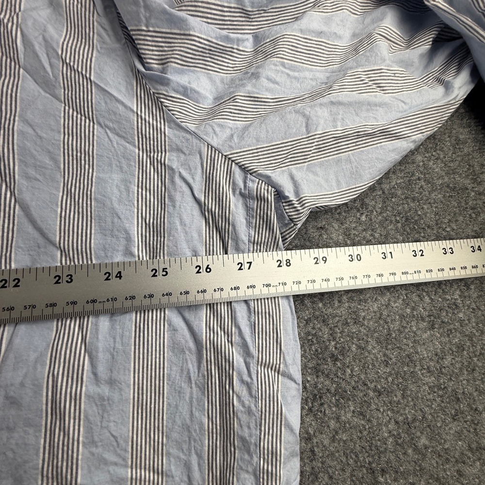 Aerie Blue White Striped Oversized Button Down Shirt XL Long Sleeve Boyfriend - Picture 5 of 7